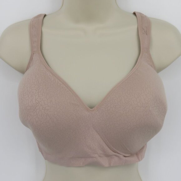 Secret Treasures 38DDD Pink Beige Perforated Light Padding Wireless Bra Bralette - Picture 13 of 14